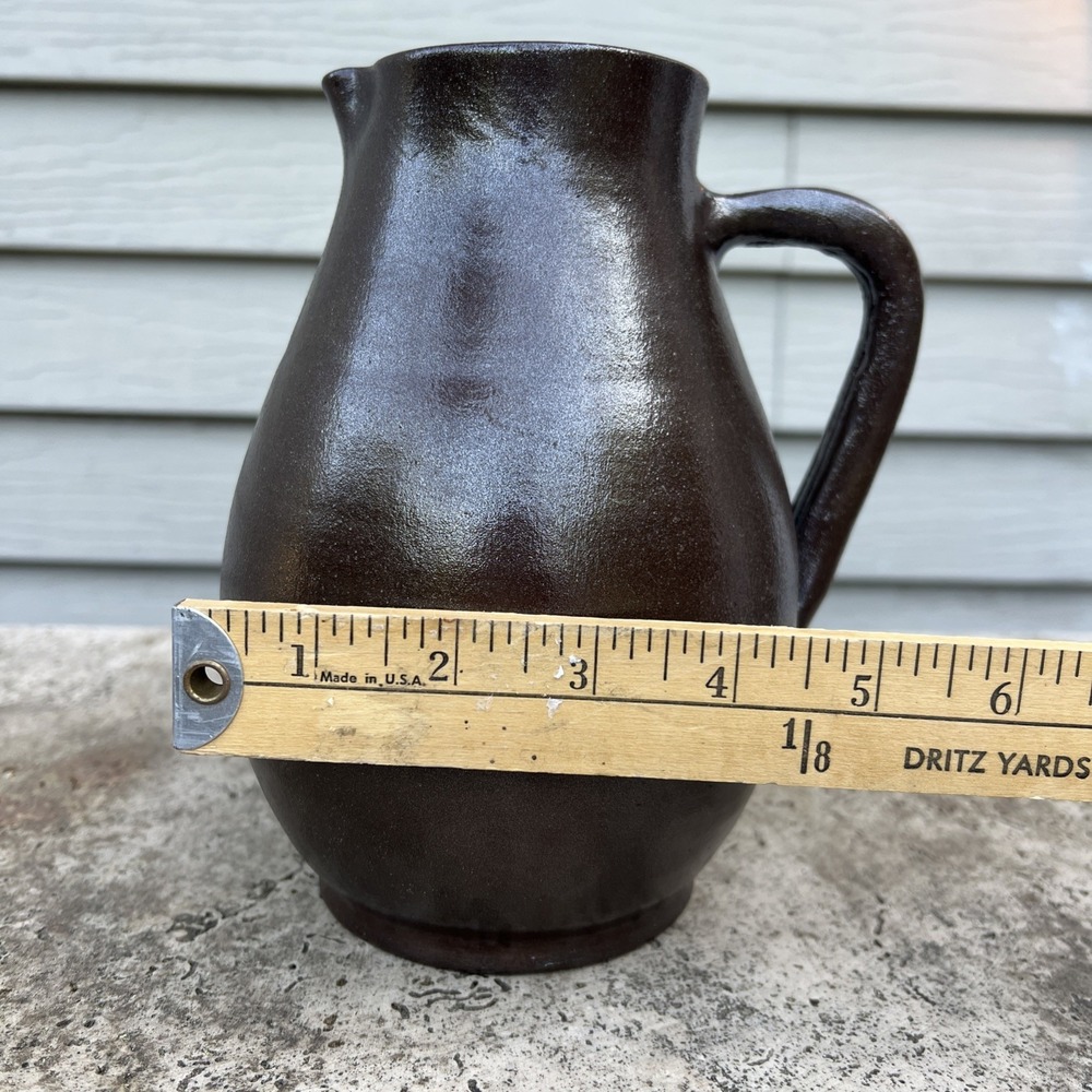 Jean Dubost Noron la Poterie France Sandstone Pottery 8.5" Pitcher Signed Vtg - Picture 9 of 9